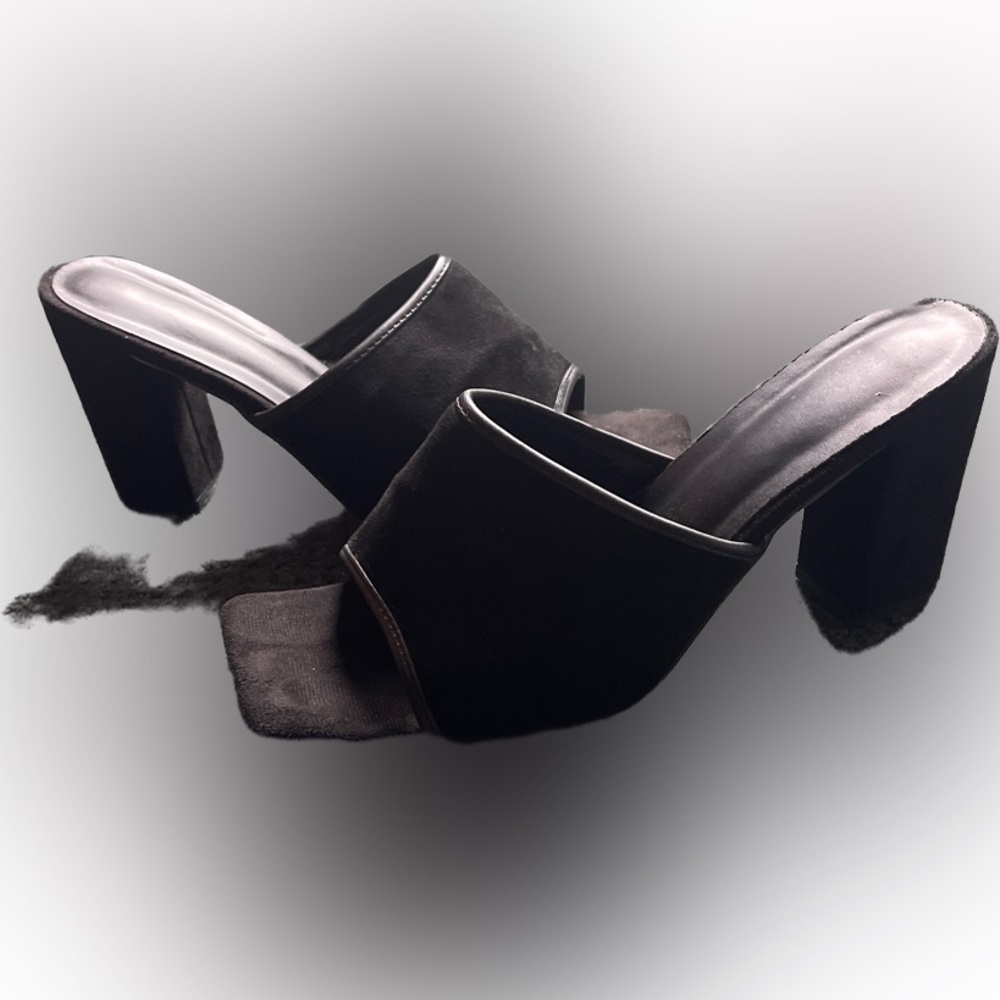 SHEIN chunky slide on heels